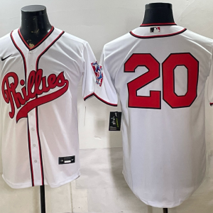 yp251173350-014 Phillies #20 White Throwback Baseball Jersey New Cool Base Stitched MLB Jersey KKP014 – 2026–27