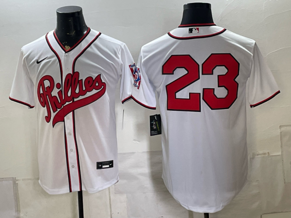 Phillies #23 White Throwback Baseball Jersey New Cool Base Stitched MLB Jersey KKP015 – 2026–27