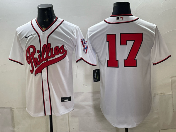 yp251173350-017 Phillies #17 White Throwback Baseball Jersey New Cool Base Stitched MLB Jersey KKP017 – 2026–27