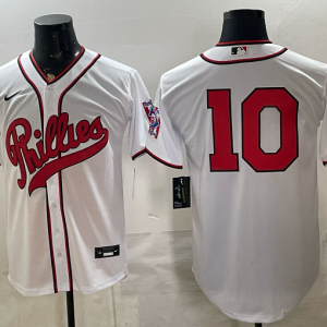 Phillies #10 White Throwback Baseball Jersey New Cool Base Stitched MLB Jersey KKP020 – 2026–27