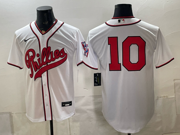 Phillies #10 White Throwback Baseball Jersey New Cool Base Stitched MLB Jersey KKP020 – 2026–27