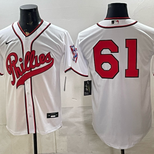 Phillies #61 White Throwback Baseball Jersey New Cool Base Stitched MLB Jersey KKP021 – 2026–27
