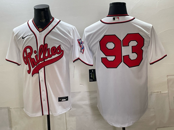 Phillies #93 White Throwback Baseball Jersey New Cool Base Stitched MLB Jersey KKP024 – 2026–27