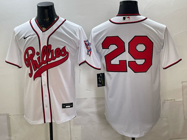 Phillies #29 White Throwback Baseball Jersey New Cool Base Stitched MLB Jersey KKP026 – 2026–27