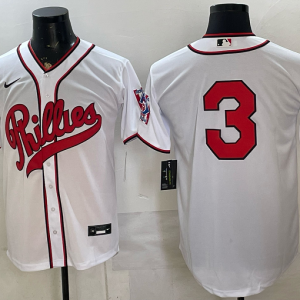 Phillies #3 White Throwback Baseball Jersey New Cool Base Stitched MLB Jersey KKP032 – 2026–27