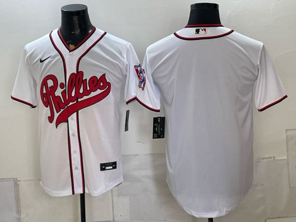 Phillies White Blank Back Throwback Baseball Jersey New Cool Base Stitched MLB Jersey KKP034 – 2026–27