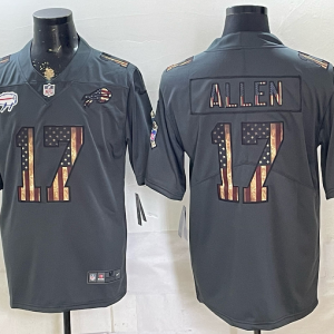 Bills #17 Josh Allen Gray Patriotic Football Jersey Men’s Stitched NFL Elite Jersey KKF006 – 2026–27