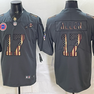 Bills #17 Josh Allen Gray Patriotic Football Jersey Men’s Stitched NFL Elite Jersey KKF009 – 2026–27