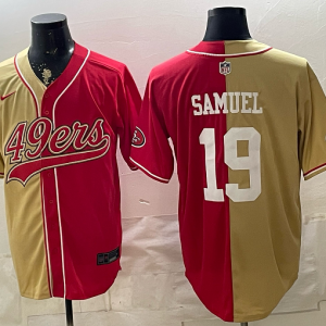 49ers #19 Deebo Samuel Red and Gold Baseball Style Football Jersey Men’s Stitched NFL Elite Jersey KKF016 – 2026–27