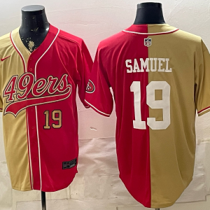 49ers #19 Deebo Samuel Red and Gold Baseball Style Football Jersey Men’s Stitched NFL Elite Jersey KKF018 – 2026–27