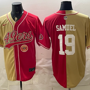 49ers #19 Deebo Samuel Red and Gold Baseball Style Football Jersey Men’s Stitched NFL Elite Jersey KKF019 – 2026–27