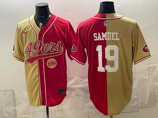 49ers #19 Deebo Samuel Red and Gold Baseball Style Football Jersey Men’s Stitched NFL Elite Jersey KKF019 – 2026–27
