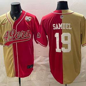 49ers #19 Deebo Samuel Red and Gold Baseball Style Football Jersey Men’s Stitched NFL Elite Jersey KKF020 – 2026–27