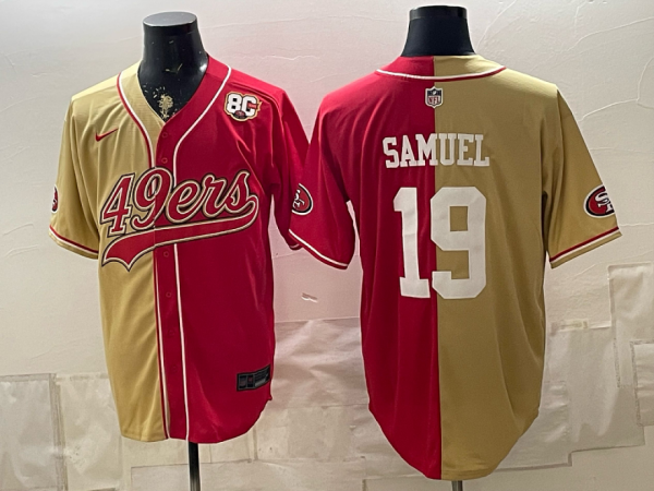 49ers #19 Deebo Samuel Red and Gold Baseball Style Football Jersey Men’s Stitched NFL Elite Jersey KKF020 – 2026–27