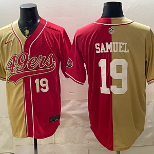49ers #19 Deebo Samuel Red and Gold Baseball Style Football Jersey Men’s Stitched NFL Elite Jersey KKF021 – 2026–27