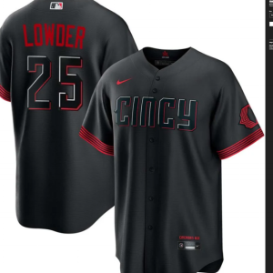 yp251371905-022 Reds #25 Rhett Lowder Black Alternate Baseball Jersey New Cool Base Stitched MLB Jersey KKF022 – 2026–27