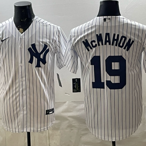 Yankees #19 Ryan McMahon White Pinstripe Classic Baseball Jersey New Cool Base Stitched MLB Jersey KKF023 – 2026–27