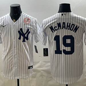 Yankees #19 Ryan McMahon White Pinstripe Classic Baseball Jersey New Cool Base Stitched MLB Jersey KKF024 – 2026–27