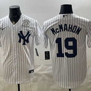 Yankees #19 Ryan McMahon White Pinstripe Classic Baseball Jersey New Cool Base Stitched MLB Jersey KKF025 – 2026–27
