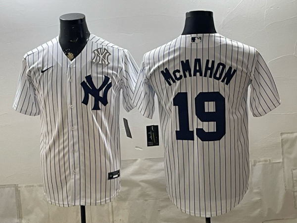 Yankees #19 Ryan McMahon White Pinstripe Classic Baseball Jersey New Cool Base Stitched MLB Jersey KKF025 – 2026–27