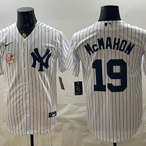 Yankees #19 Ryan McMahon White Pinstripe Classic Baseball Jersey New Cool Base Stitched MLB Jersey KKF027 – 2026–27