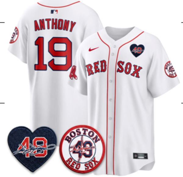 Red Sox #19 Roman Anthony White Commemorative Baseball Jersey New Cool Base Stitched MLB Jersey KKF036 – 2026–27