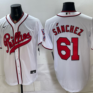 Phillies #61 Cristopher Sánchez White Classic Baseball Jersey New Cool Base Stitched MLB Jersey KKF037 – 2026–27
