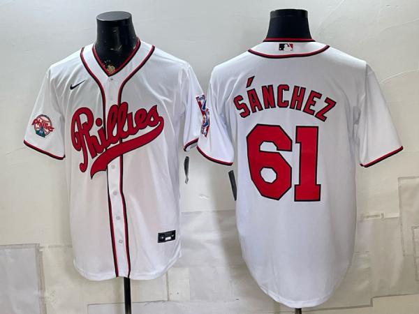 Phillies #61 Cristopher Sánchez White Classic Baseball Jersey New Cool Base Stitched MLB Jersey KKF038 – 2026–27