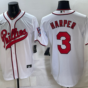 Phillies #3 Bryce Harper White Classic Baseball Jersey New Cool Base Stitched MLB Jersey KKF039 – 2026–27