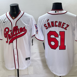 Phillies #61 Cristopher Sánchez White Classic Baseball Jersey New Cool Base Stitched MLB Jersey KKF040 – 2026–27