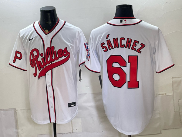 yp251371905-040 Phillies #61 Cristopher Sánchez White Classic Baseball Jersey New Cool Base Stitched MLB Jersey KKF040 – 2026–27
