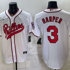 Phillies #3 Bryce Harper White Classic Baseball Jersey New Cool Base Stitched MLB Jersey KKF042 – 2026–27