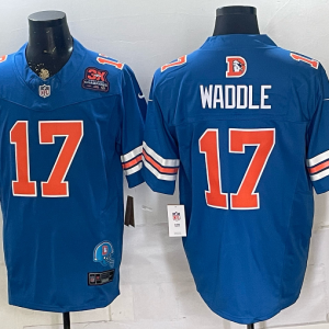 Broncos #17 Jaylen Waddle Royal Blue Throwback Football Jersey Men’s Stitched NFL Elite Jersey KKE003 – 2026–27