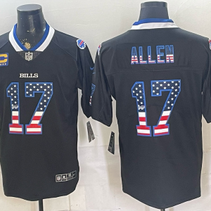 Bills #17 Josh Allen Navy Blue Stars and Stripes Football Jersey Men’s Stitched NFL Elite Jersey KKE005 – 2026–27