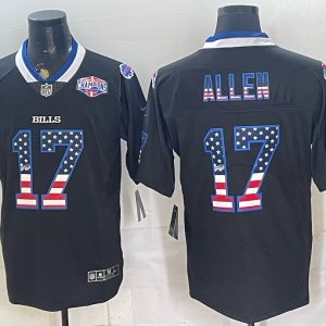 Bills #17 Josh Allen Navy Blue Stars and Stripes Football Jersey Men’s Stitched NFL Elite Jersey KKE008 – 2026–27
