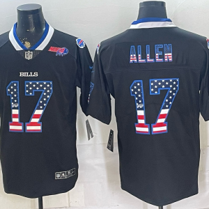 Bills #17 Josh Allen Navy Blue Stars and Stripes Football Jersey Men’s Stitched NFL Elite Jersey KKE009 – 2026–27