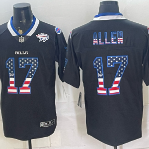 Bills #17 Josh Allen Navy Blue Stars and Stripes Football Jersey Men’s Stitched NFL Elite Jersey KKE010 – 2026–27