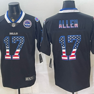 Bills #17 Josh Allen Navy Blue Stars and Stripes Football Jersey Men’s Stitched NFL Elite Jersey KKE011 – 2026–27
