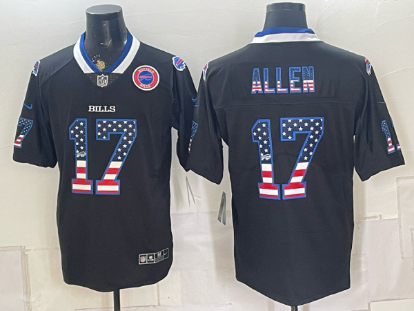 yp251513867-012 Bills #17 Josh Allen Navy Blue Stars and Stripes Football Jersey Men’s Stitched NFL Elite Jersey KKE012 – 2026–27
