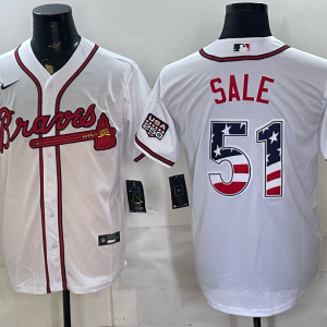 Braves #51 Chris Sale White Classic Baseball Jersey New Cool Base Stitched MLB Jersey KKE014 – 2026–27