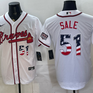 Braves #51 Chris Sale White Classic Baseball Jersey New Cool Base Stitched MLB Jersey KKE015 – 2026–27