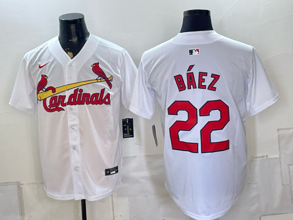 Cardinals #22 Javier Báez White Classic Baseball Jersey New Cool Base Stitched MLB Jersey KKE024 – 2026–27