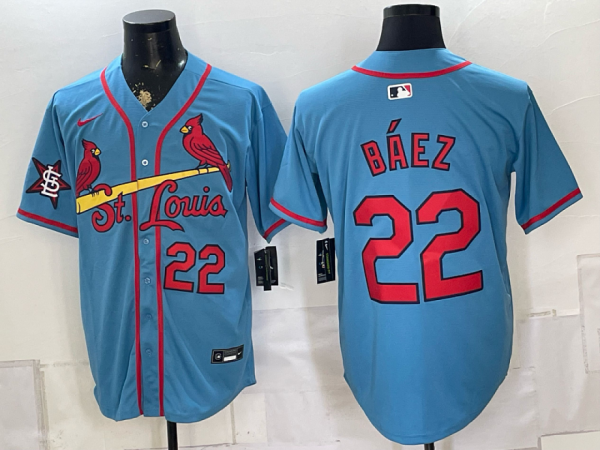 Cardinals #22 Javier Báez Powder Blue Classic Baseball Jersey New Cool Base Stitched MLB Jersey KKE028 – 2026–27