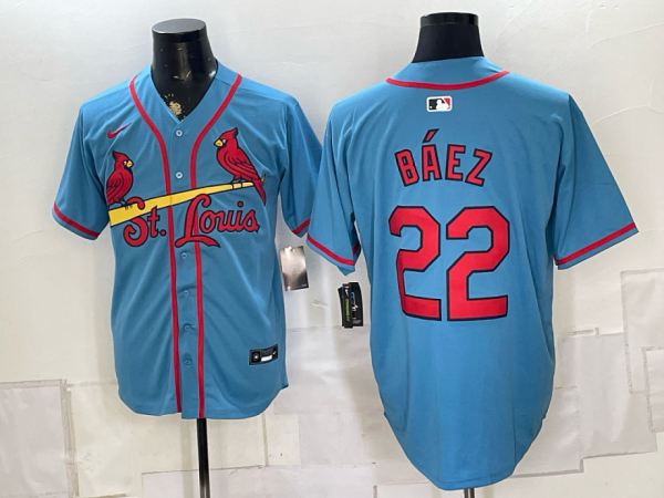 Cardinals #22 Javier Báez Powder Blue Classic Baseball Jersey New Cool Base Stitched MLB Jersey KKE029 – 2026–27