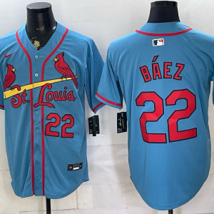 Cardinals #22 Javier Báez Powder Blue Classic Baseball Jersey New Cool Base Stitched MLB Jersey KKE030 – 2026–27
