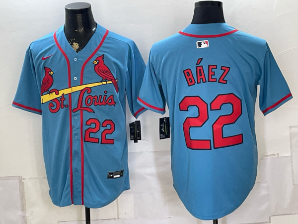 Cardinals #22 Javier Báez Powder Blue Classic Baseball Jersey New Cool Base Stitched MLB Jersey KKE030 – 2026–27