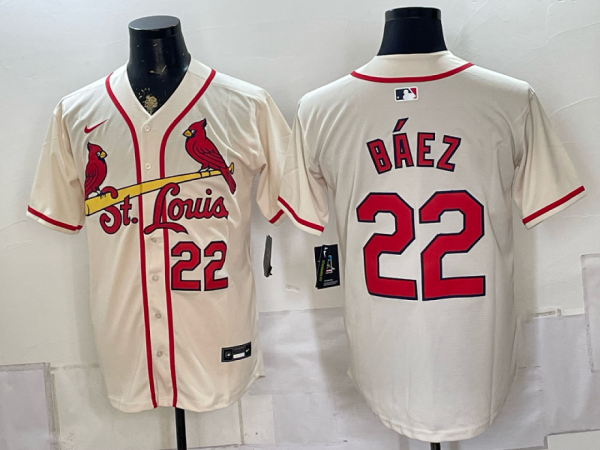 Cardinals #22 Javier Báez Cream Classic Baseball Jersey New Cool Base Stitched MLB Jersey KKE032 – 2026–27