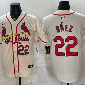 Cardinals #22 Javier Báez Cream Classic Baseball Jersey New Cool Base Stitched MLB Jersey KKE033 – 2026–27