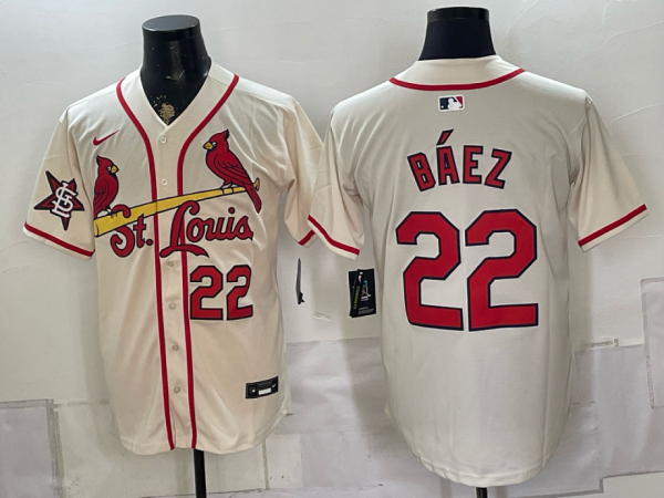 Cardinals #22 Javier Báez Cream Classic Baseball Jersey New Cool Base Stitched MLB Jersey KKE033 – 2026–27