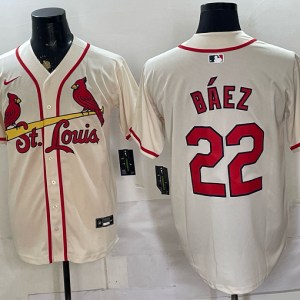 Cardinals #22 Javier Báez Cream Classic Baseball Jersey New Cool Base Stitched MLB Jersey KKE034 – 2026–27
